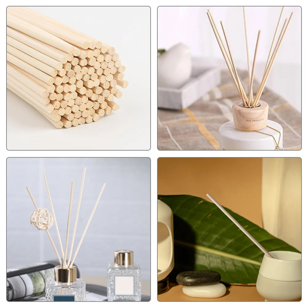 

100Pcs Natural Rattan Diffuser Reeds Long Aroma Sticks for Oil Diffusers Room Scent Enhancer Replacement Fragrance Sticks Home