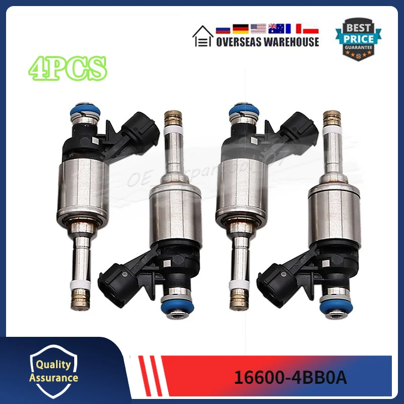 

Set Of (4) Fuel Injectors Fits For Nissan 16600-4BB0A