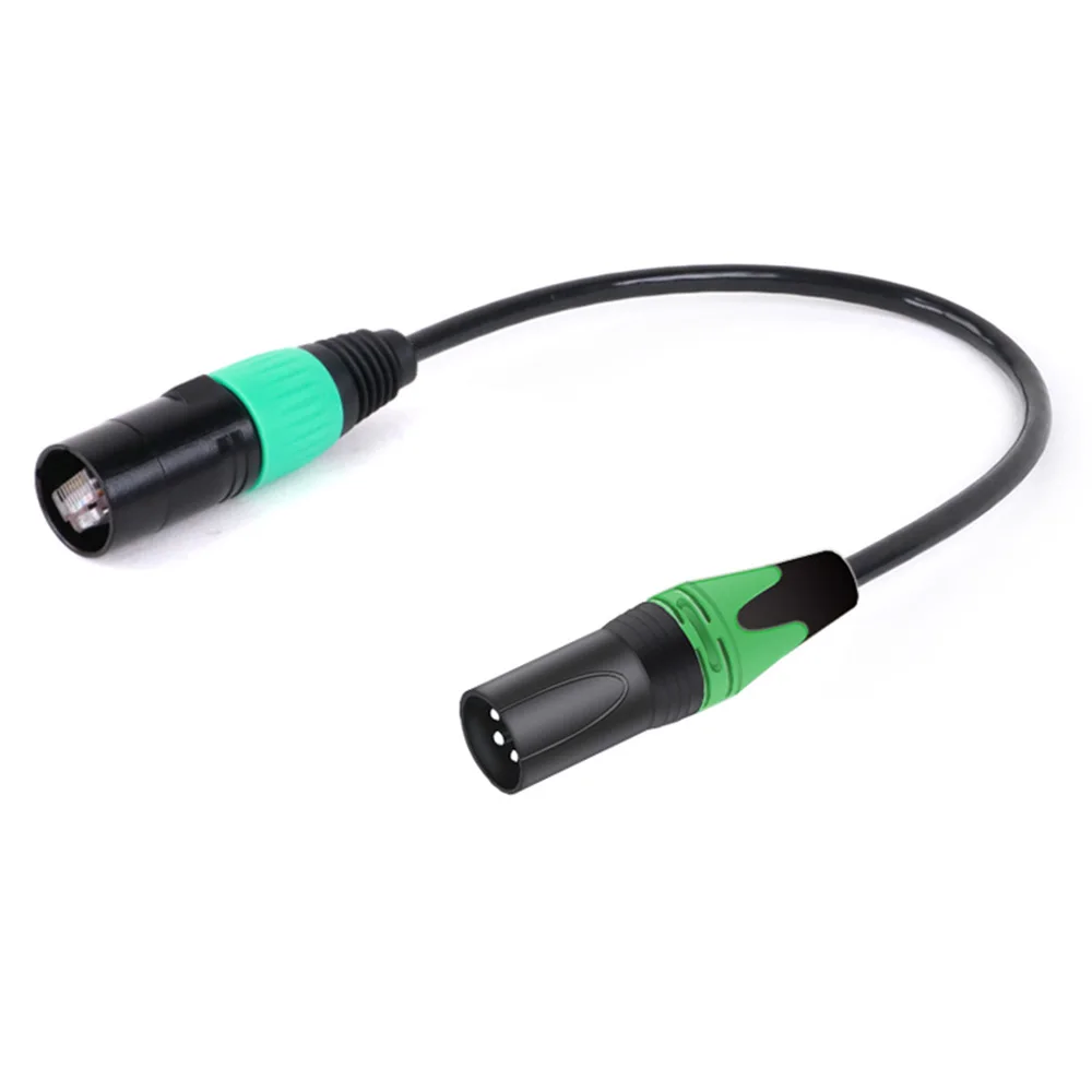 RJ45 Ethernet Outdoor Cable,3Pin XLR Male to Waterproof Unshielded RJ45 CAT5/5E/6 Male Adapter Extension Cord for Speaker Mixer