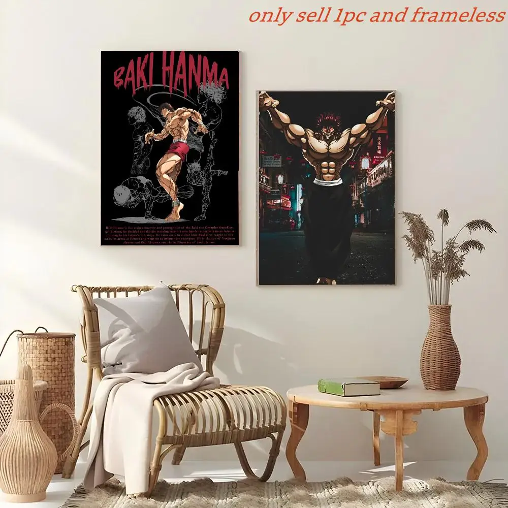 Anime B-Baki The G-Grappler Poster Painting And Print Wall Art Picture For Home Room Decor Gifts