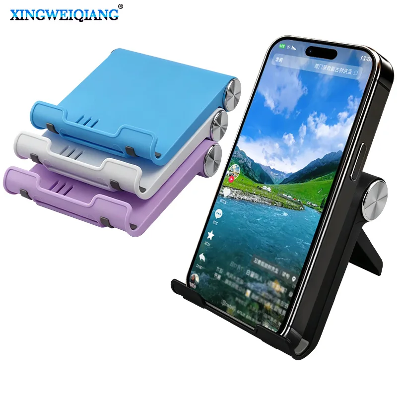 Portable Folding Phone Tablet Stand Multi-Angle Adjustable Desktop Holder for Watching Videos Hands-free Lazy Bracket