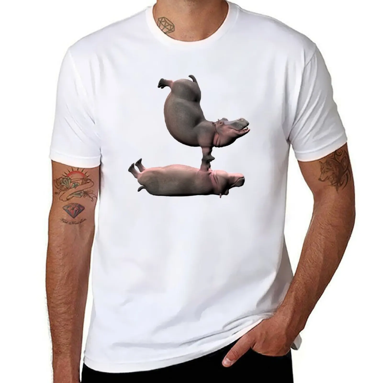 

Athletic Hippos T-Shirt t shirt for man t shirts for man cotton soft T-Shirt
