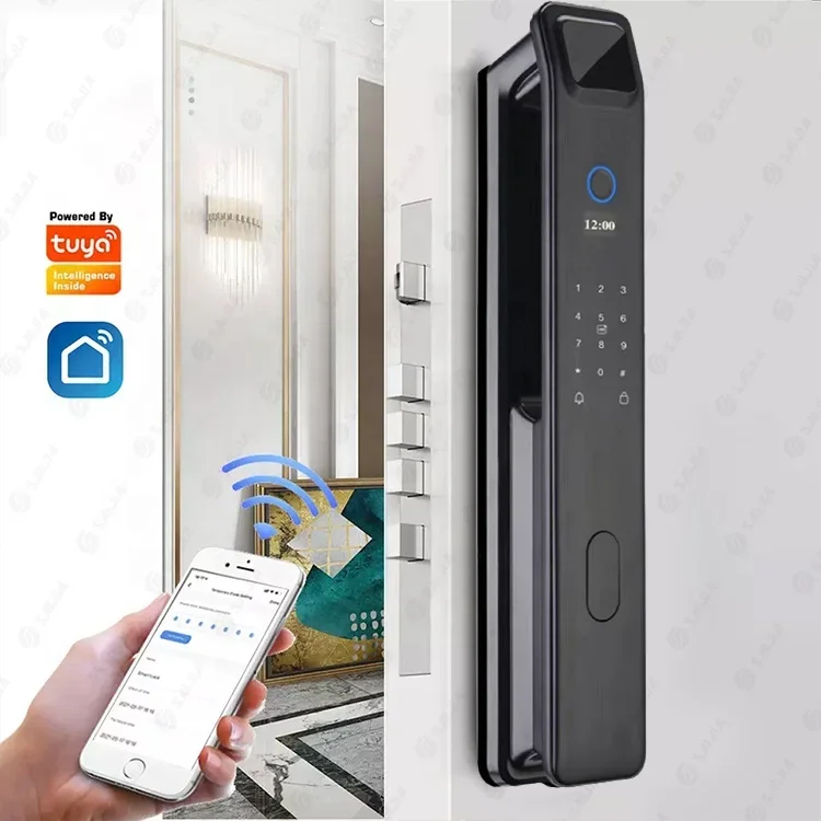 

003 OEM Touch Screen Smart Security Fingerprint Digital Tuya Room Door Lock Electronic Door Locks
