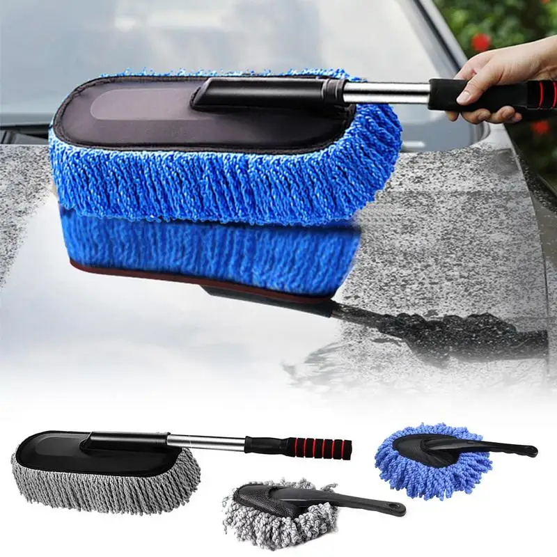 

Car Cleaning Duster Fiber Wax Mop Set Multi-Use Retractable Scratch Free Auto Motorcycle Home Dusting Dust Collector Mop Tool