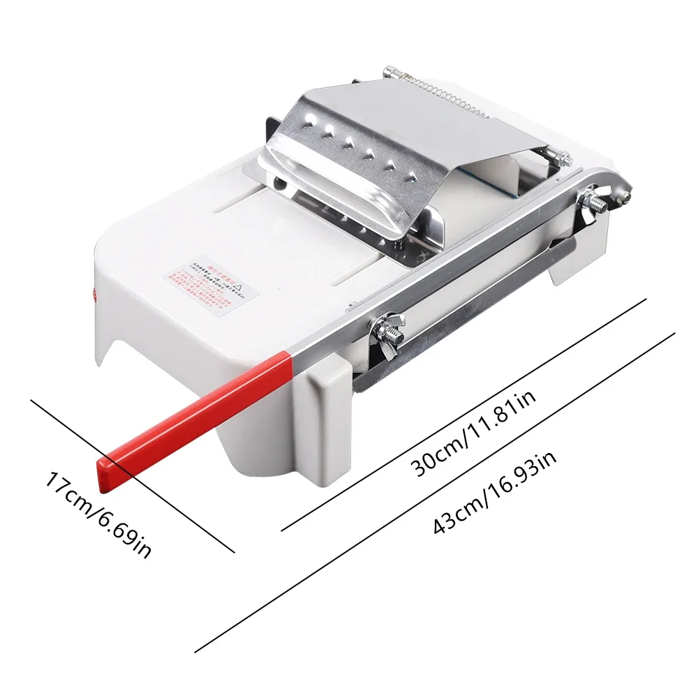 NUEVA Rebanadora Manual de Carne de Acero Inoxidable de 43 cm, Máquina Multifuncional para Rebanar Carne Congelada, de Uso Doméstico y Comercial, Operada a Mano