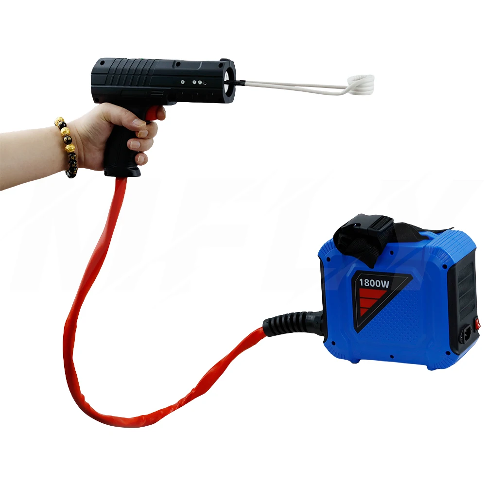 Portable Handheld Induction Heater, Flameless Nut, Bolt Remove Heat Tool, Split Type, 4CoilsCarton Packaging, 1800W