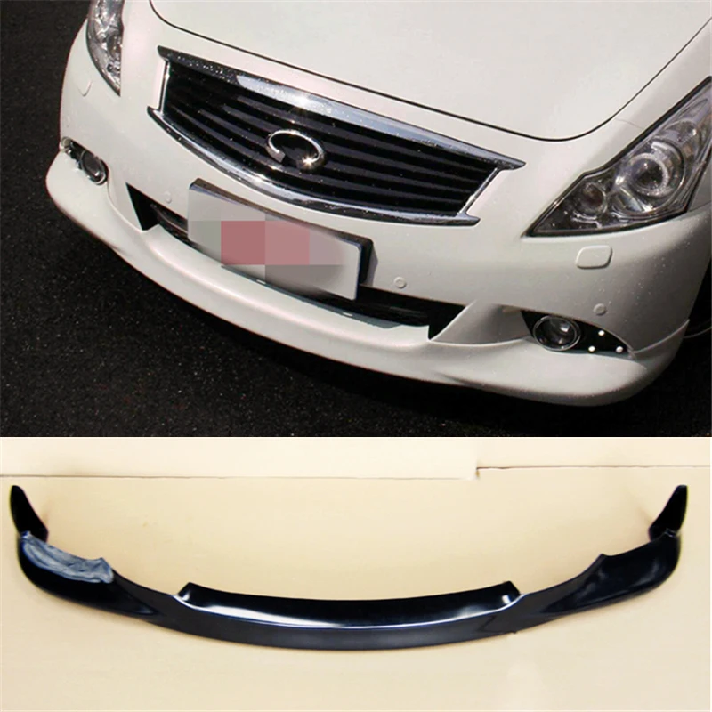 CEYUSOT FOR Infiniti G25 G37 Front Bumper Spoiler Splitter 2010-2013 G25 Surrounded By Car Body Kit Rear Lip Black Accessories