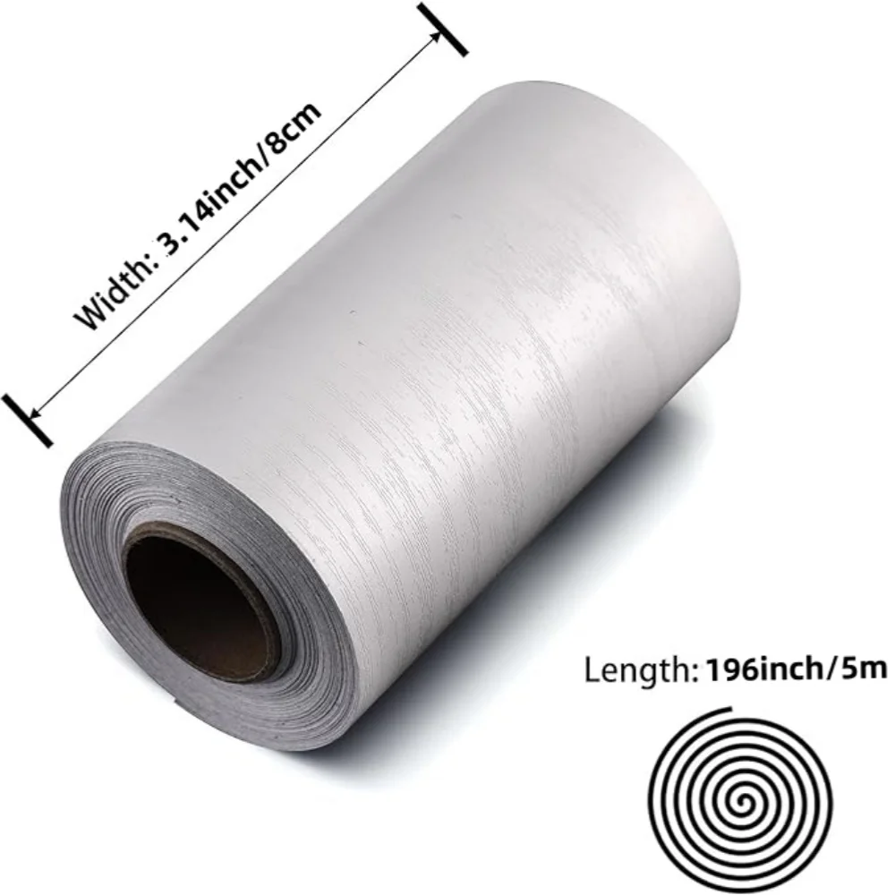 1Pc/8cm Wood Grain Door Frame Border Patch Repair Sticker Self-adhesive Decorative Wall Sticker Waist Line Skirting Line Sticker