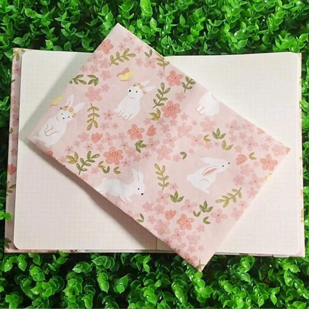 A5 A6 Rosa Weiß Kaninchen Notebook Abdeckung Planer Fall Abdeckung Schutzhülle Journal Cover Schutz Büro Schreibwaren – Detail 4