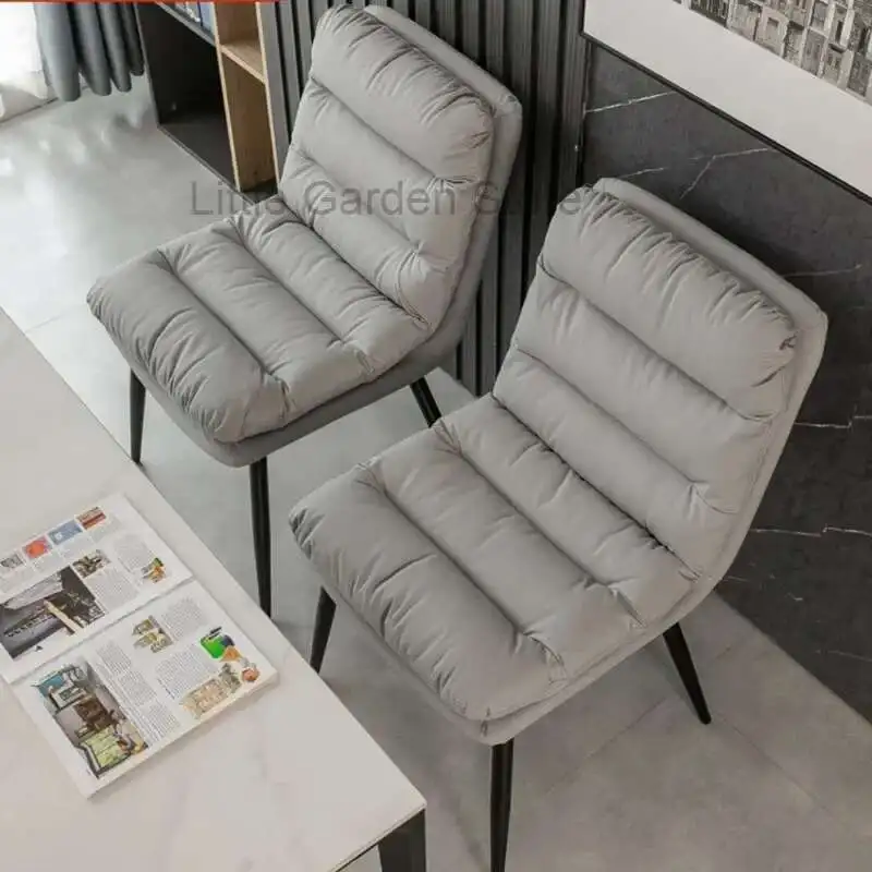 

High Quality Decorative Armchair Individual Nordic Leather Chair Beauty Salon Relaxing Chairs Chaises Salle Manger One Person