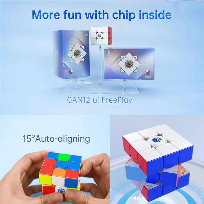 GAN12 Ui FreePlay Ai مكعب سحري مغناطيسي ذكي 3x3x3 لغز سرعة GANCUBE احترافي 3x3 3 3 × 3 ألعاب GAN 12 Speedcube Magico مكعبات