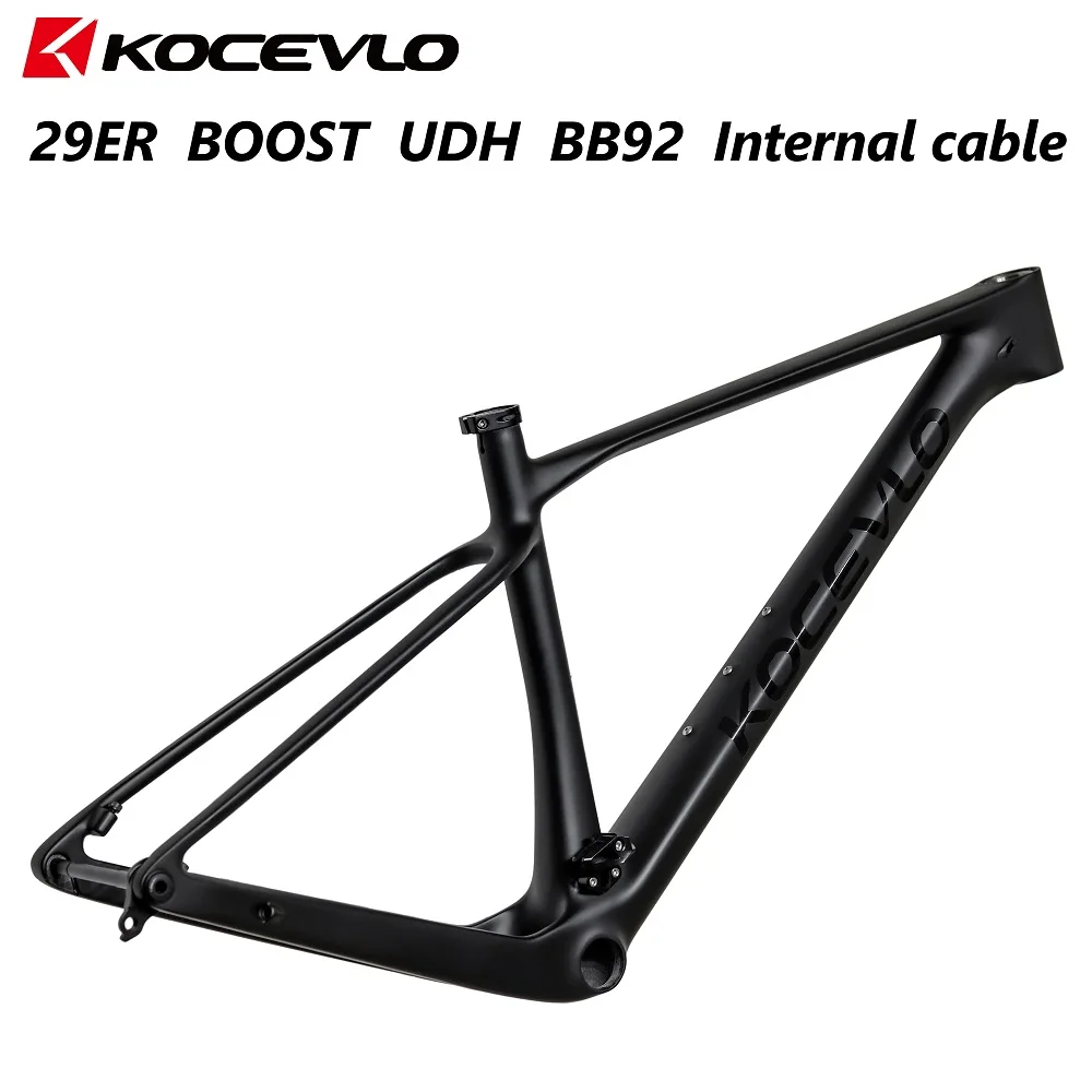 

KOCEVLO 29er Carbon Mountain Bike Frame UDH Hanger 12x148mm Boost Full Internal Routing 29er MTB Carbon Frame