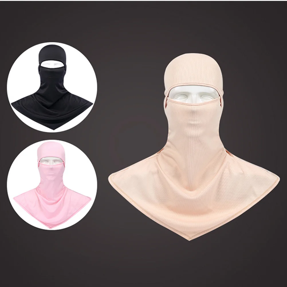 1 шт. черная дышащая солнцезащитная маска для головного убора, защитный чехол для всего лица, быстросохнущая, впитывающая пот, езда на открытом воздухе, езда на велосипеде