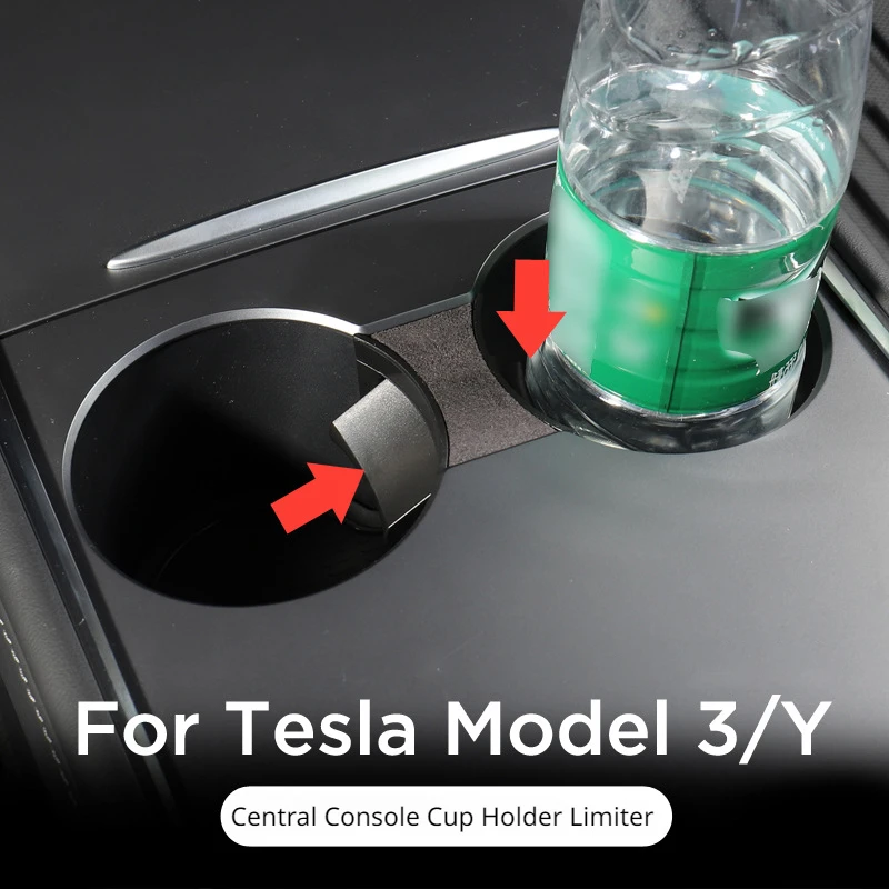 For Tesla Model 3 Y Cup Holder Central Console Limiter Armrest Beverage Holder Box Cup Slot Fixed Clip Car Accessories 2021-2023