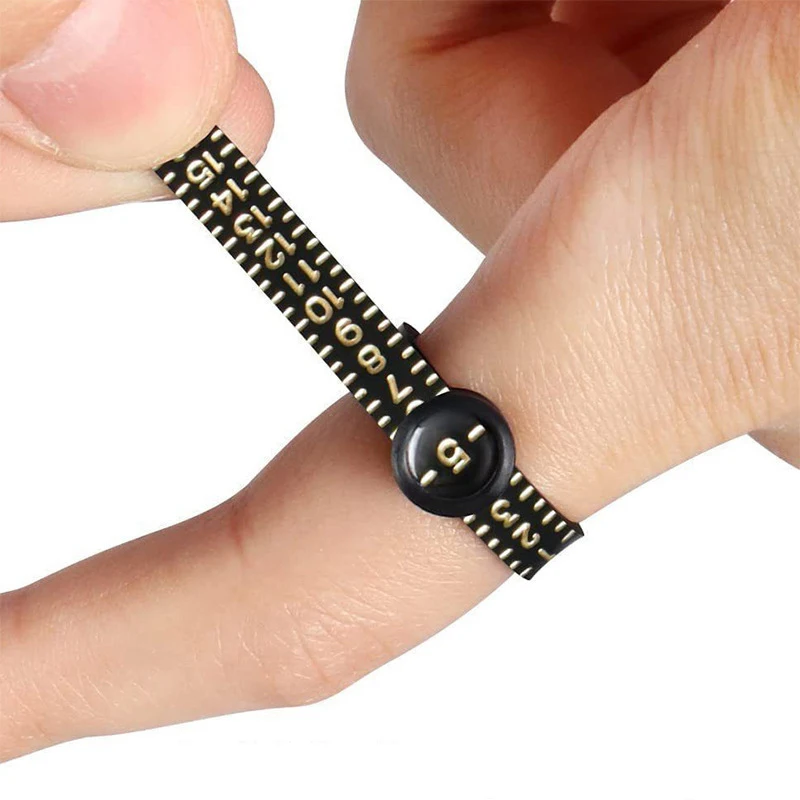 (.) Ring Sizer Measure With Magnifier Finger Gauge Genuine Tester Finger Coil Ring Sizing Tool UK/US/EU Size Measure Ring Sizer