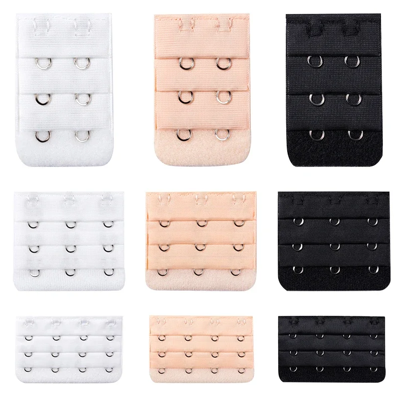 3/5pcs Bra Extender Strap Extension 3 Hooks 2 Rows Women Intimates Lengthened Bra Hook Extenders Womens Accessoires 2/3/4Buckles