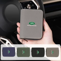 Men's Short Wallet Mini Card Bag Car Logo Coin Purse Gift For Land Rover Freelander L2 LF Range Rover Evoque 3 4 Discovery L319