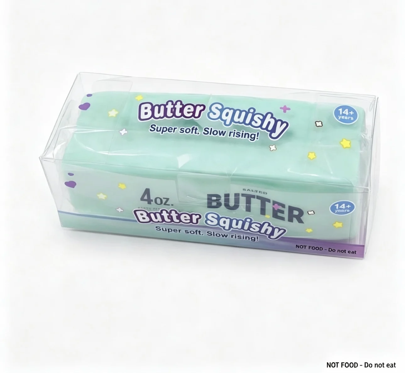 Butter Squishy Slow Rising Fidget Toy Stress Relief Squeeze Toy, Butter Block Gift for Teens Adults, Not Food Do Not Eat