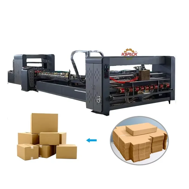 Automatic carton box making machine/cardboard machine/corrugated box folding, gluing and binding machine for the manufacture