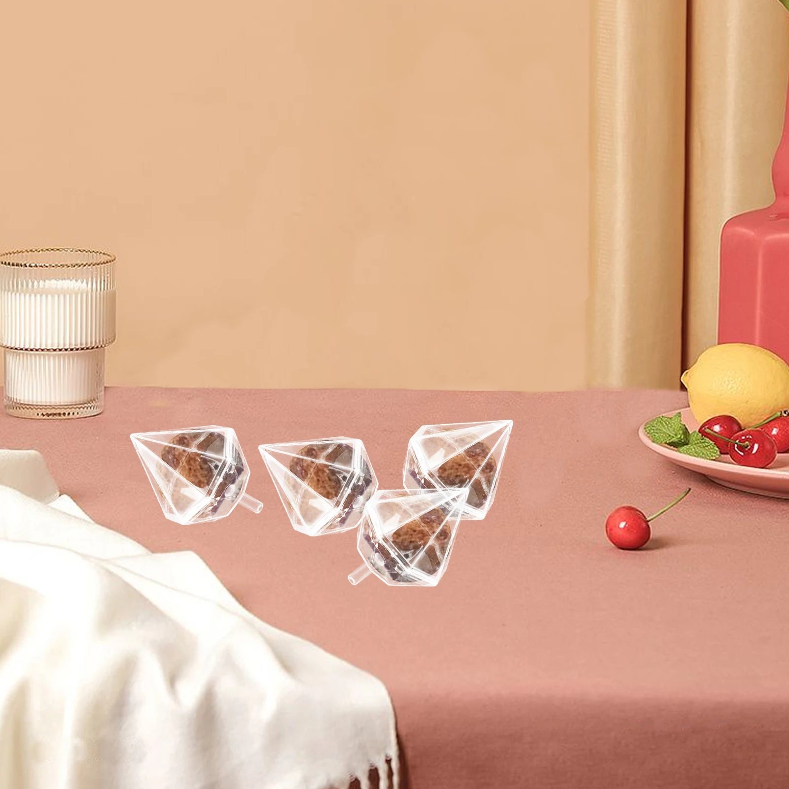 

80pcs Clear Chocolate Box Holder Transparent Candy Wrappers Packaging Case Wedding Bouquet Supplies Diy Craft Chocolate Cups