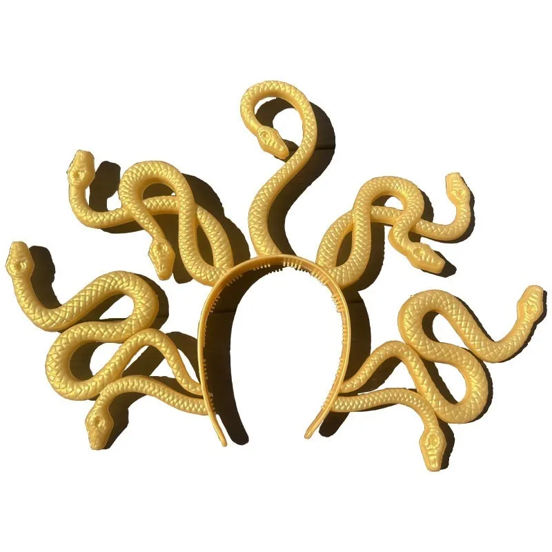 1pcs Medusa Greek Myth Snake Hair Headband Decorated Elastic Headpieces for Women Girls Costume Party Performance Props