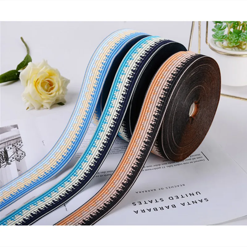 25M/Lot 3cm Wide Embroidery Jacquard Torchon Lace Trim Ribbon Curtain Accessories Pillow Edge Garment Decor Belts DIY Sewing