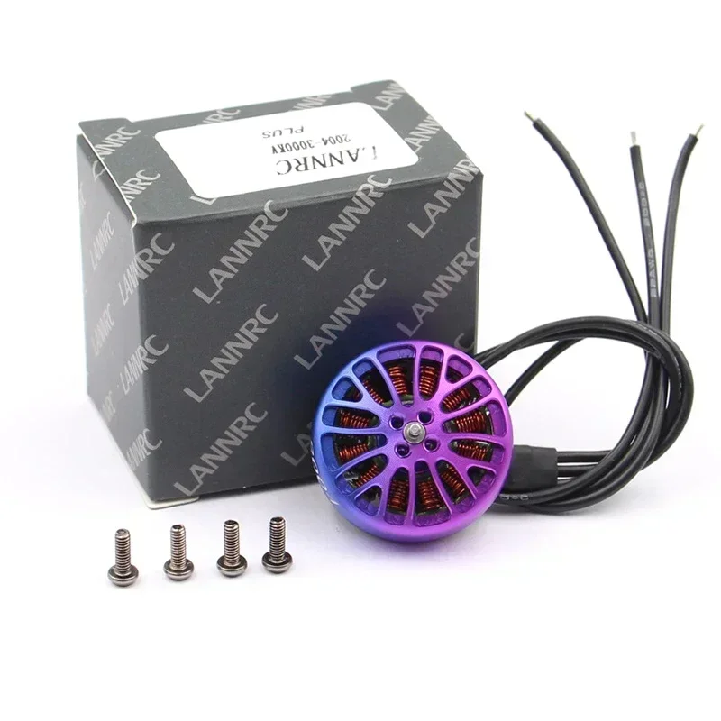 LANNRC 2004 1800kv 2500KV 3000kv 3-6S Lipo Brushless Motor 12x12mm 12N14P for RC FPV 3.5-5 inch Propeller Racing Drone