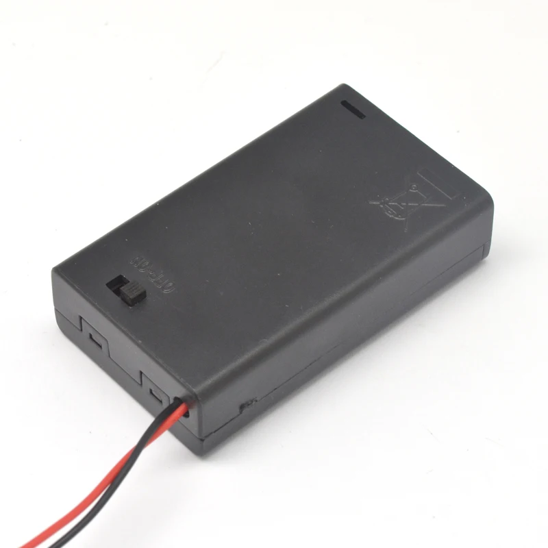 Novo 3 * aaa bateria titular caso caixa de armazenamento para 4.5v 3 slots aaa baterias capa com ligar/desligar interruptor & fio leva