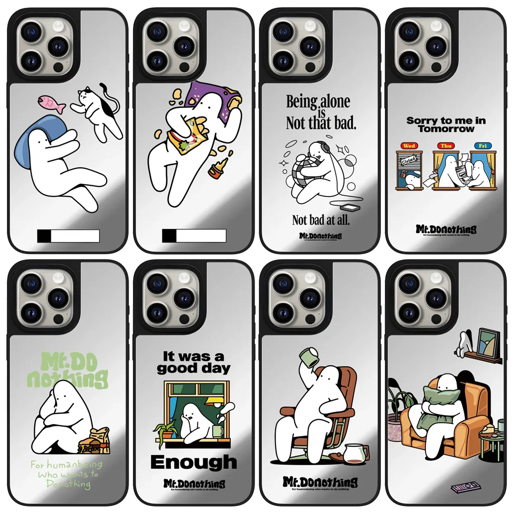 

White Guy Mirror Surface Case for IPhone 12 13 14 15 16 17 Pro Max Case - Protective IPhone Case