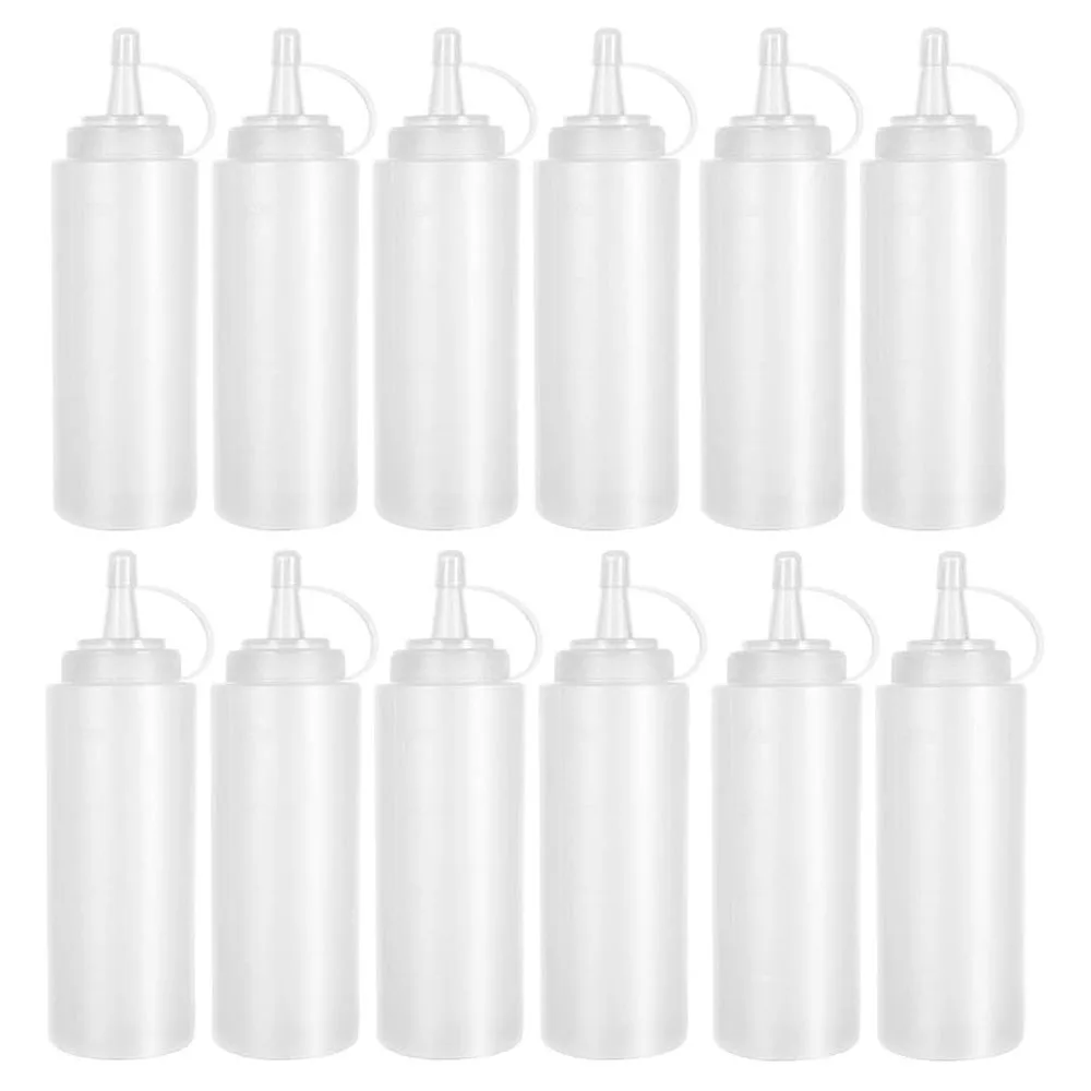 8 oz Plastic Squeeze Bottles Squirt Bottles for Ketchup,Condiments,BBQ Sauce,Dressing,Barbecue,Grilling,Crafts,Syrup