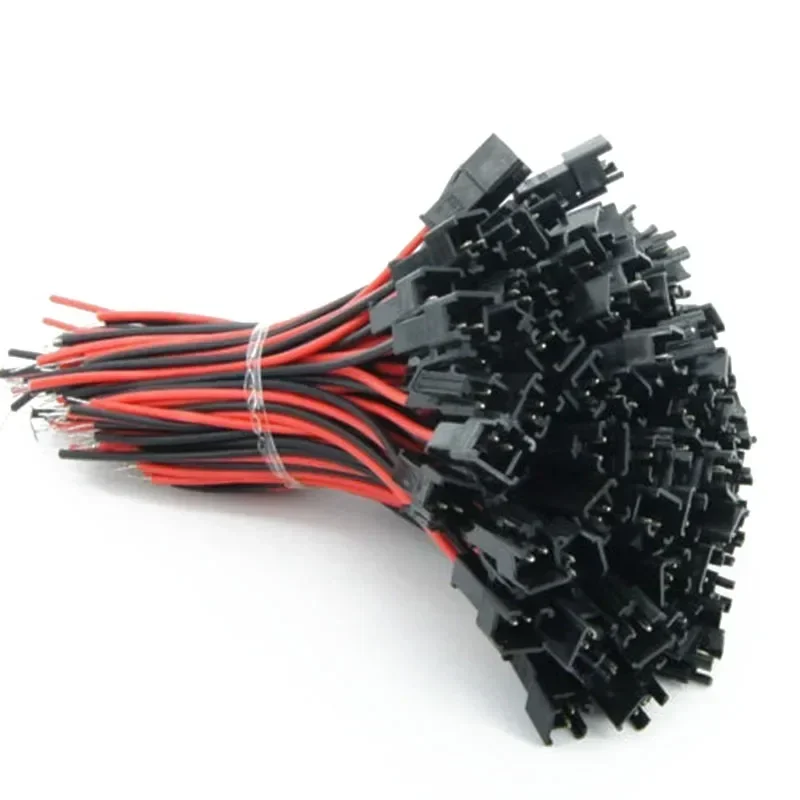 2.54mm SM 2-Pin 2P Connector Plug Male / Female Head Wires Cables DC Wire Connector Micro Male Female  Plug Connectors