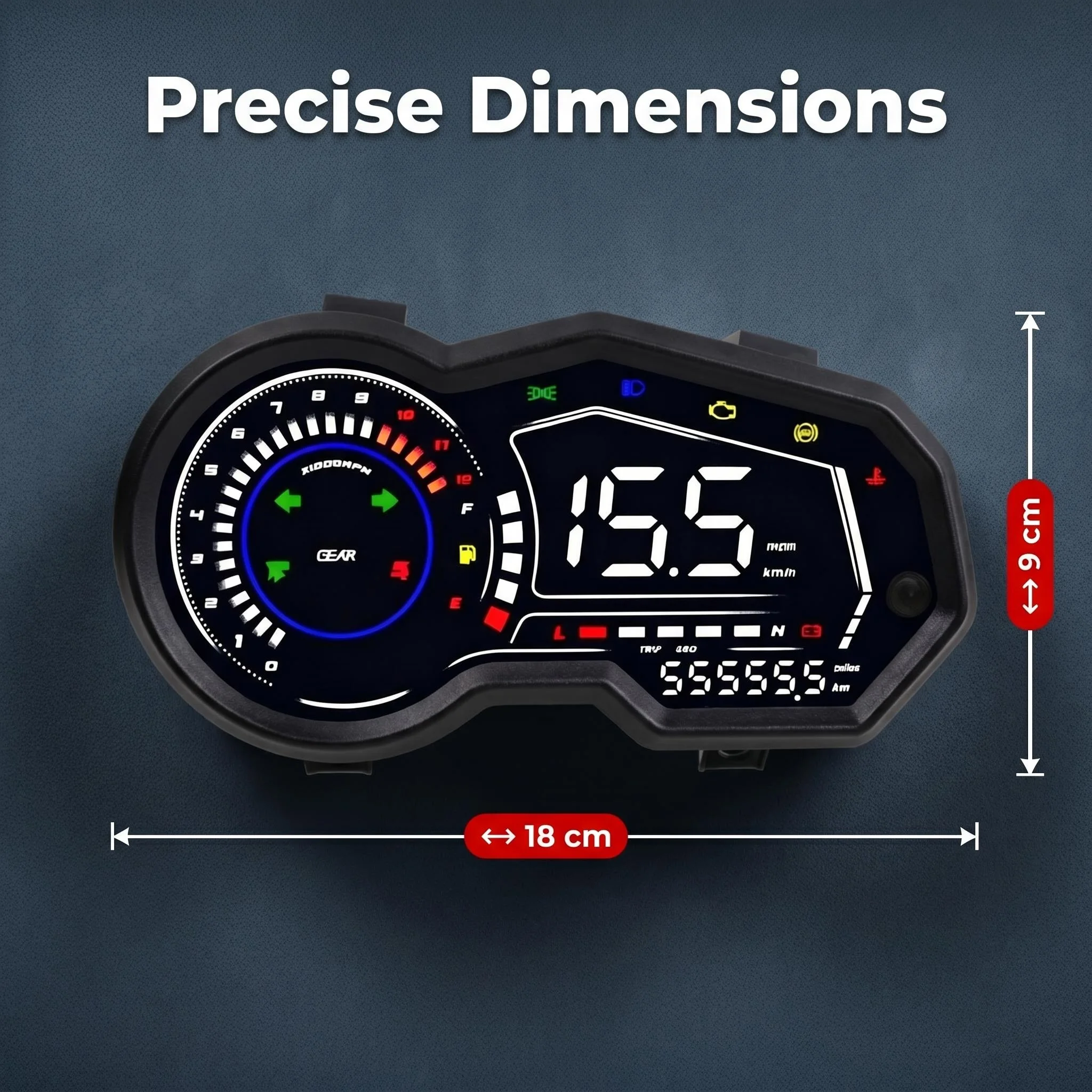 Velocímetro Digital para Motocicleta, Compatible con Italika 150Z 150SZ 170Z, Pantalla LCD, Odómetro, Tacómetro, Indicador de Combustible, Estilo Cafe Racer
