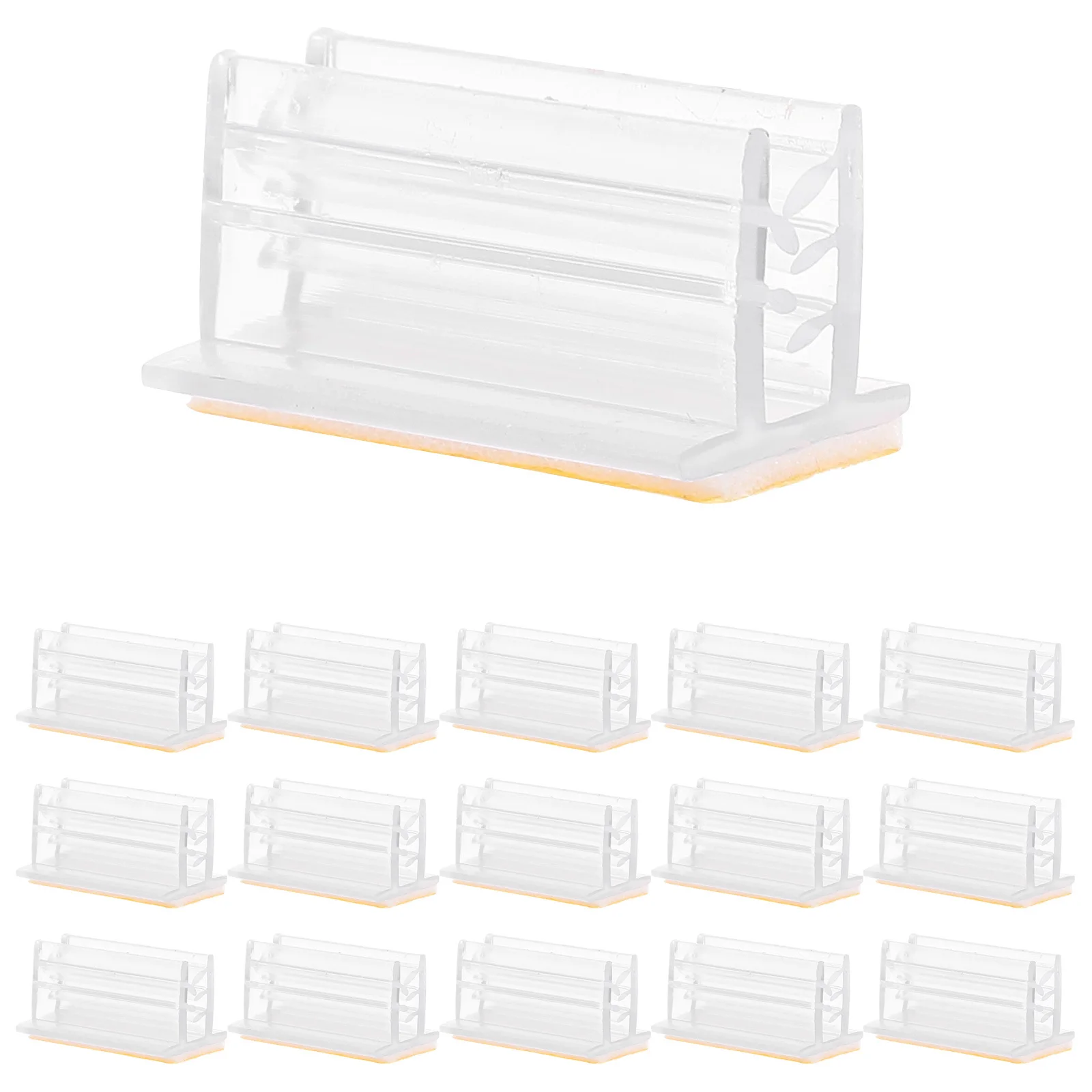 50Pcs Panel Sign Holders Practical Self Adhesive Mini Sneeze Guard Holders for Place Cards Notes Photos Guard Sign Holder