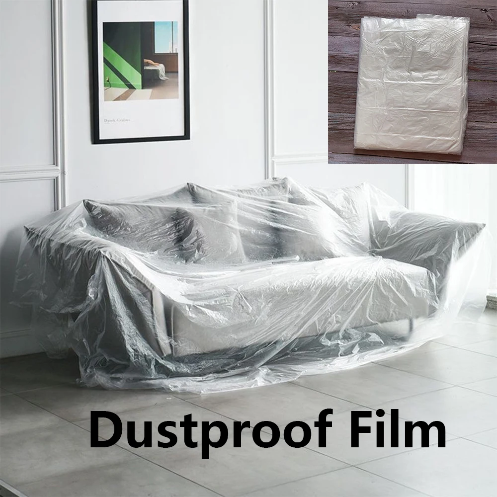 Plastic Waterproof Dust Cover Furniture Protection Transparent Masking Film Disposable Dustproof Protective Film