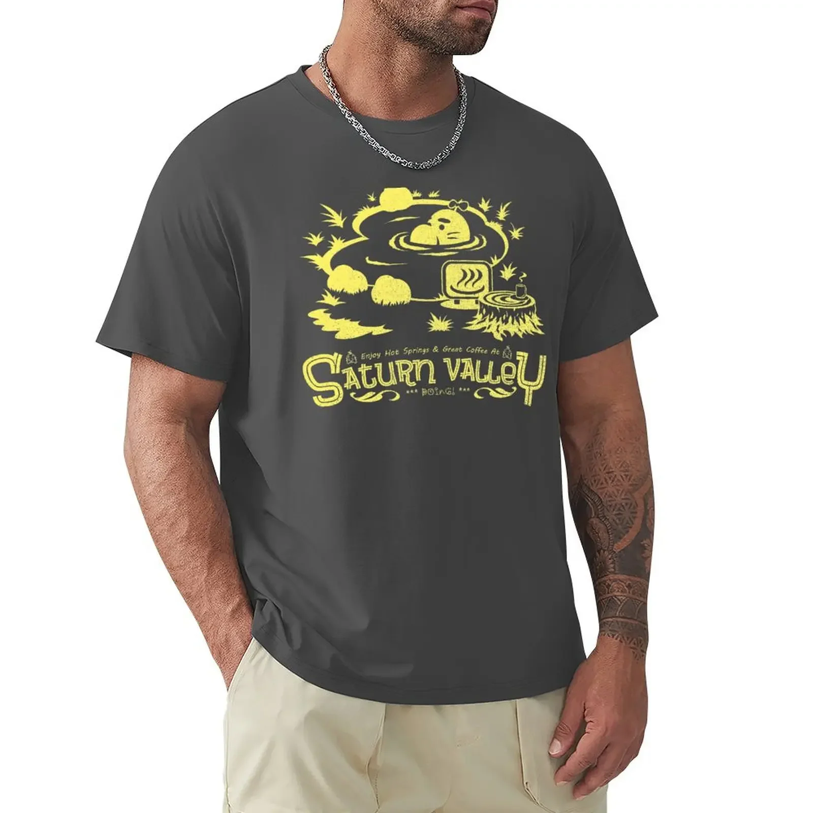 Relax In Saturn Valley! T-Shirt oversized tees blacks vintage graphic tee mens graphic t-shirts pack