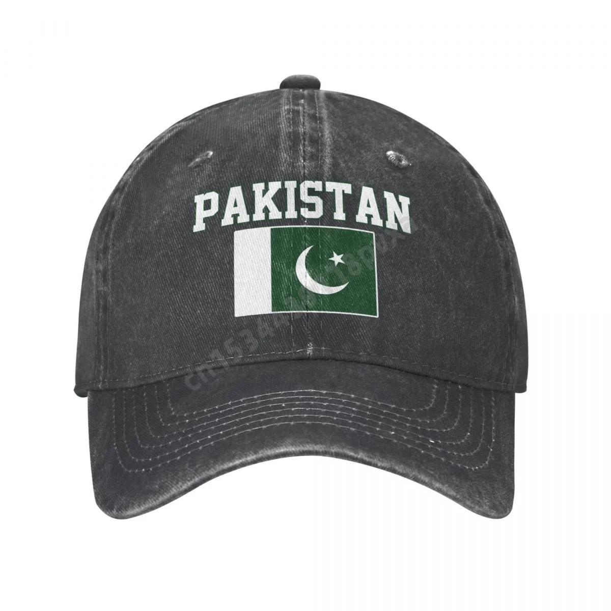 Pakistan Flag Pakistani Unisex Adult Charcoal Washed Denim Baseball Cap Men Classic Vintage Cotton Dad Trucker Hat