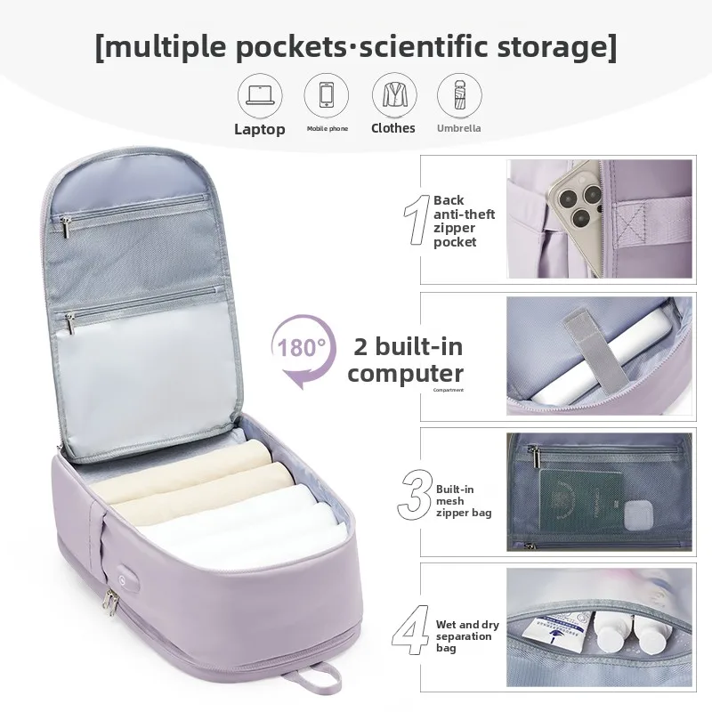 

Travel Bapa 2024 Large Capaci Lightweight ort Trip Busin Trip ex Nylon Zipper Closure for Men And Women