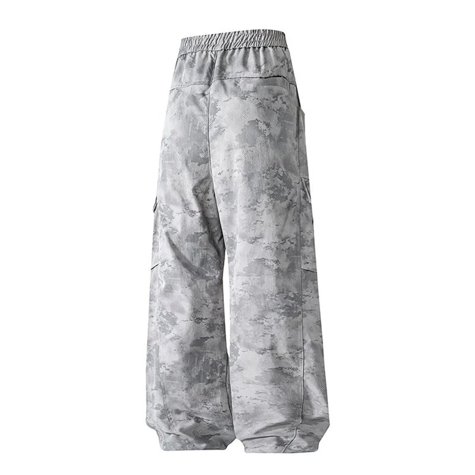 Camouflage Cago Pants Men Stretch Waist Camp Pants Fashion Casual Outdoor Straight Pants Male