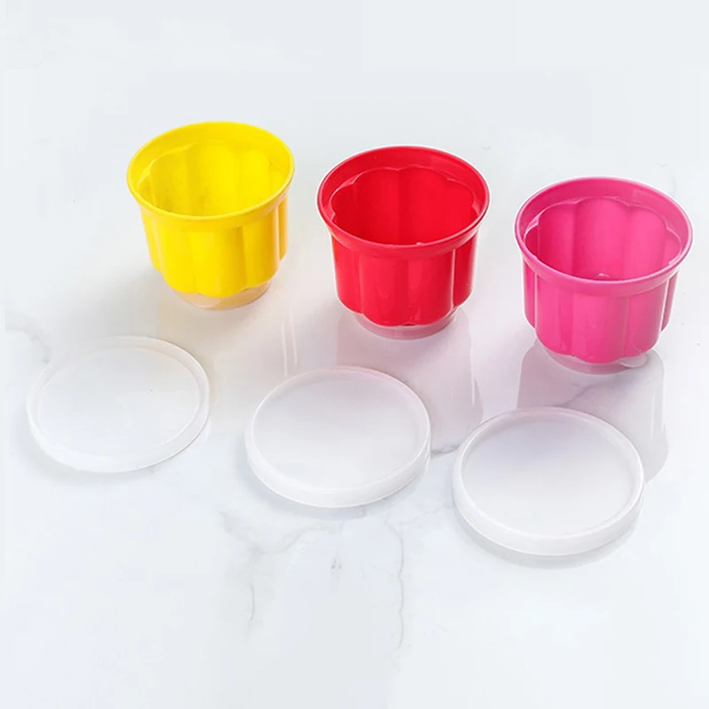 1PC Pudding Mould Plastic Bakeware Reusable DIY Jelly Pudding Cake Mold with Lid Baking Tool