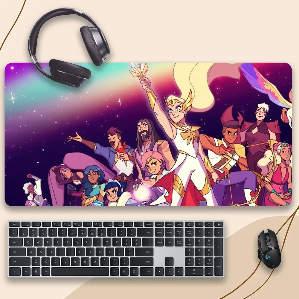 She ra and the princesses of power Mouse Pad For Gamer Professional Non-Slip Mouse Mat Game Locking Edge Computer Keyboard Mat