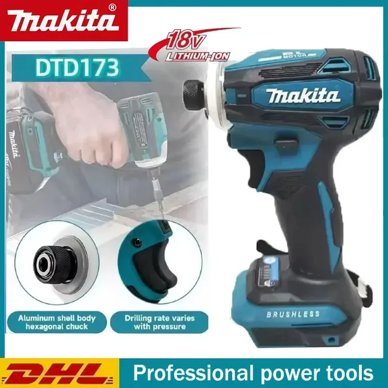 

Makita Drill Wood/Bolt/T-Mode For Makita 18V DTD173 1800rpm Cordless Impact Driver 180Nm Brushless Motor Electric