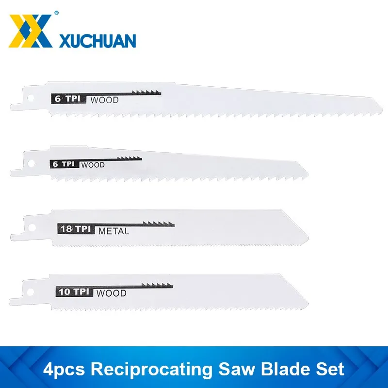 HCS Steel Jig Saw Blade 4/5/10pcs 18TPI 10TPI 6TPI Jigsaw Blade for Wood Metal Cutting Tool Reciprocating Saw Blade