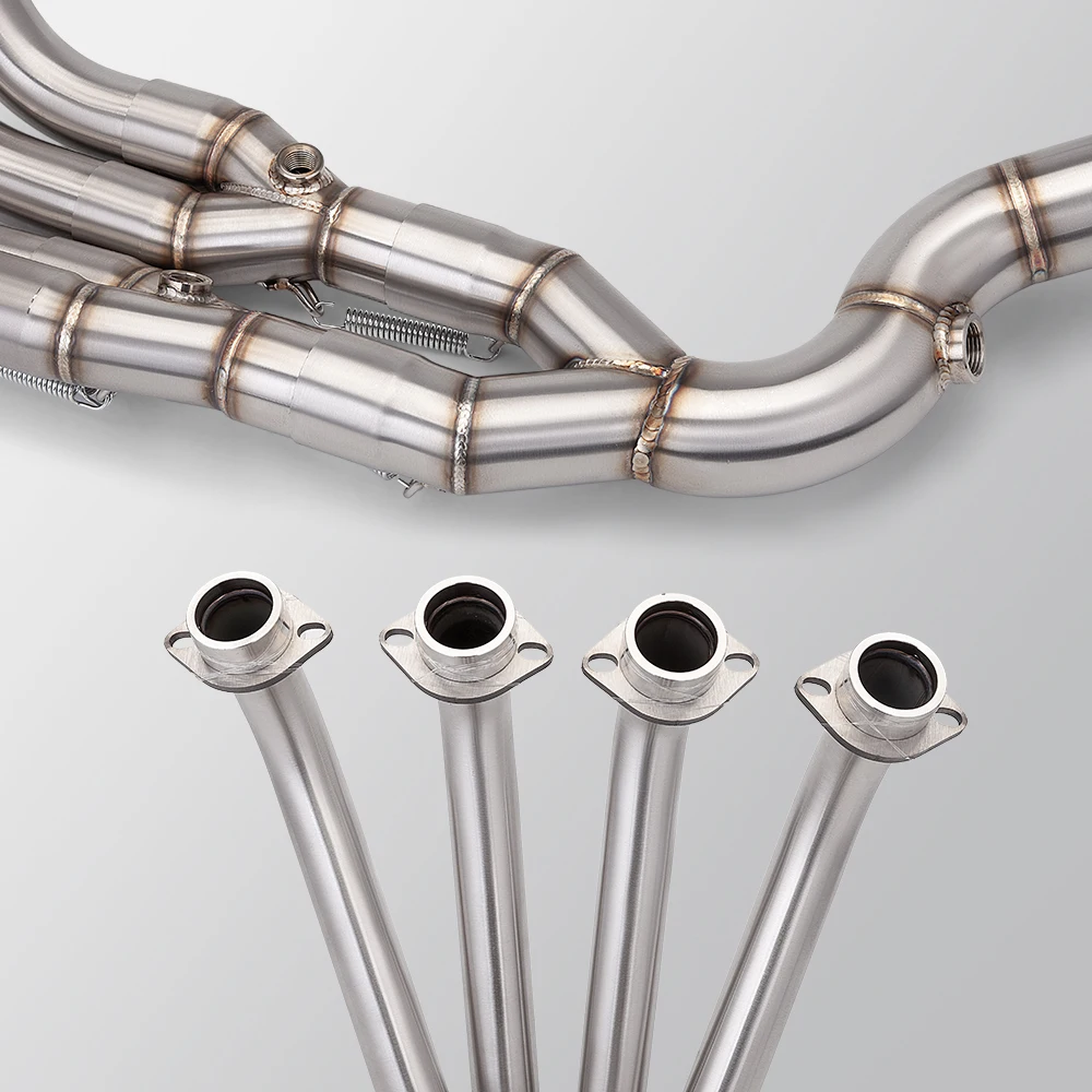 Tuyau d'échappement avant en acier inoxydable, calibre 45MM, pour YZF-R6 (2017 – 2022)