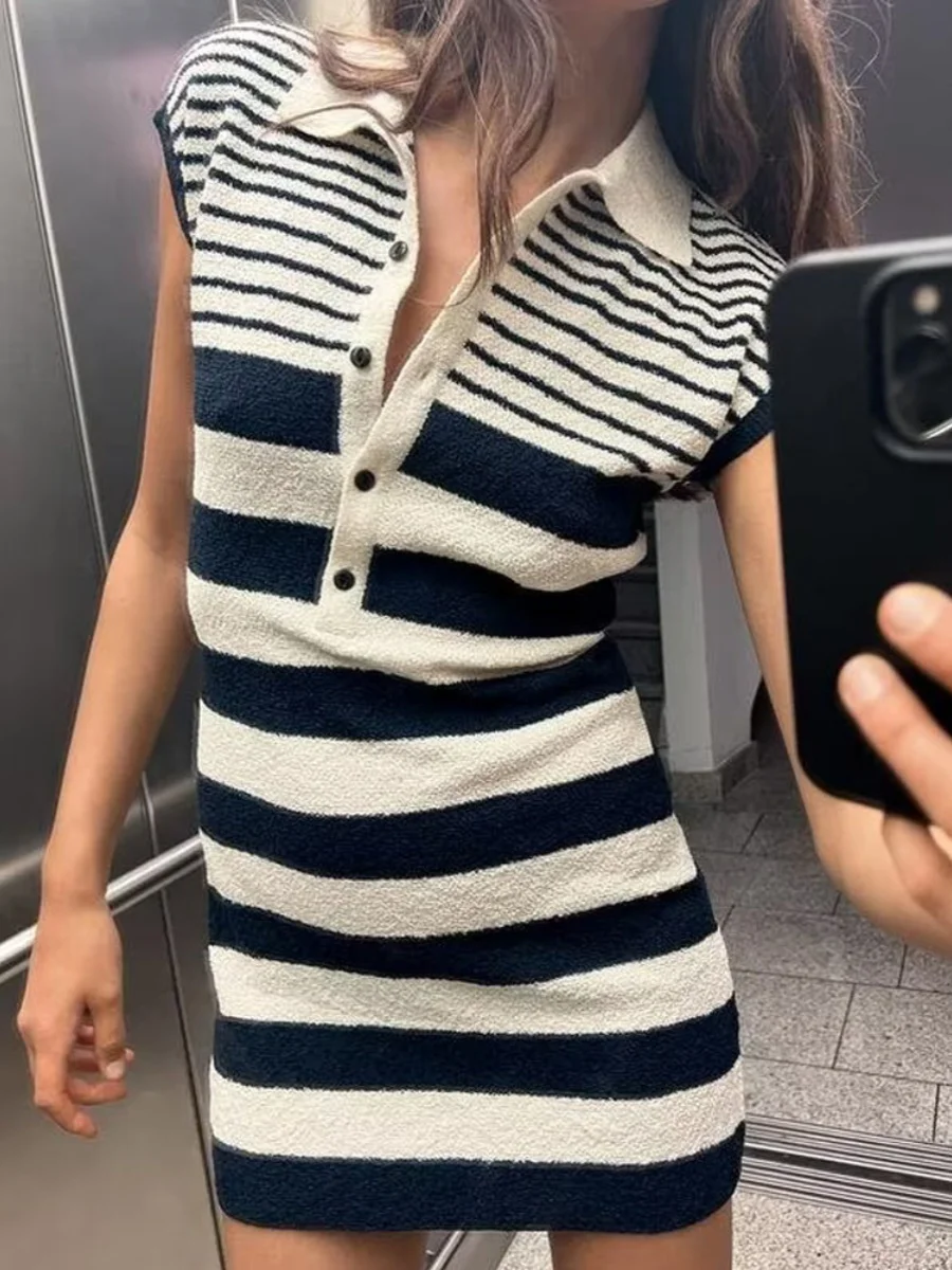 エレガントなスプライススリムフィットサマーニューウィメンズドレスニットノースリーブショートガウンアシンメトリーカットアウトファッショナブルカジュアルガウン