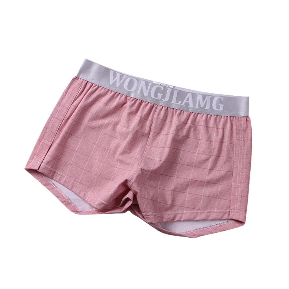 Boxer Baggy Confortable pour Homme, Slip en Coton Respirant, Short à Grille, Pantalon Jeune, Culotte à Carreaux