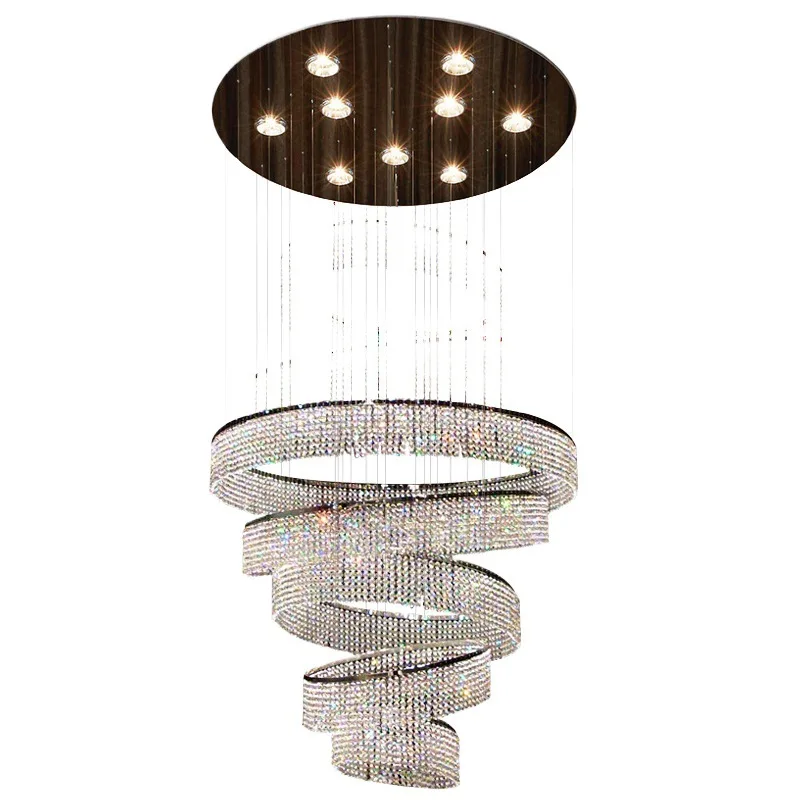 

Large villa living room chandelier, duplex floor chandelier