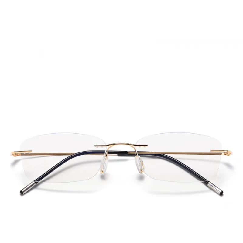 Anti Blue Light Reading Glasses High Quality Frameless Titanium Aolly Glasses Frame Man Women Metal Eyeglasses Frame image 3