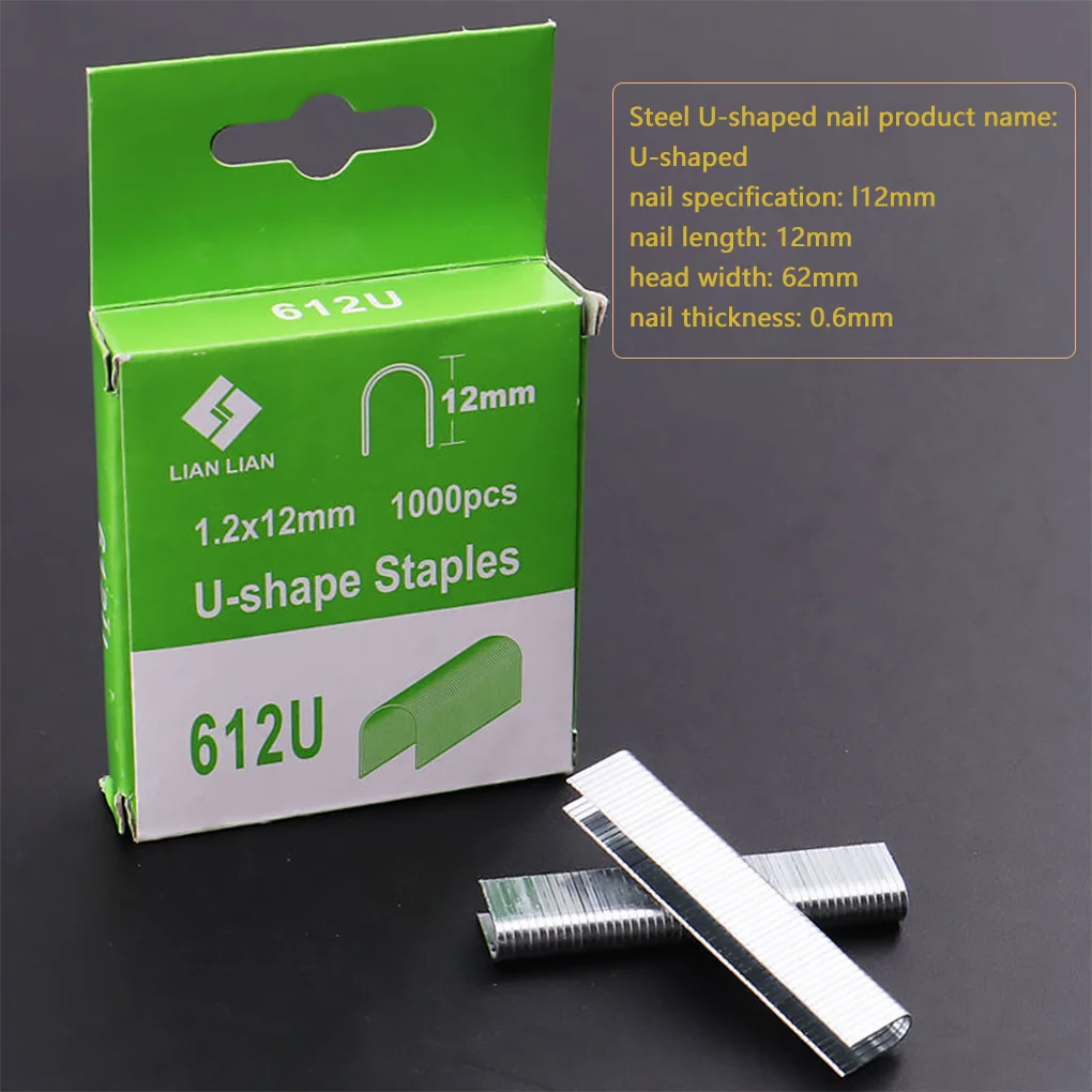Nail U Shape Manual Staple Metal Portable Stitching Nail for Framing Woodworking, U Shape Nail