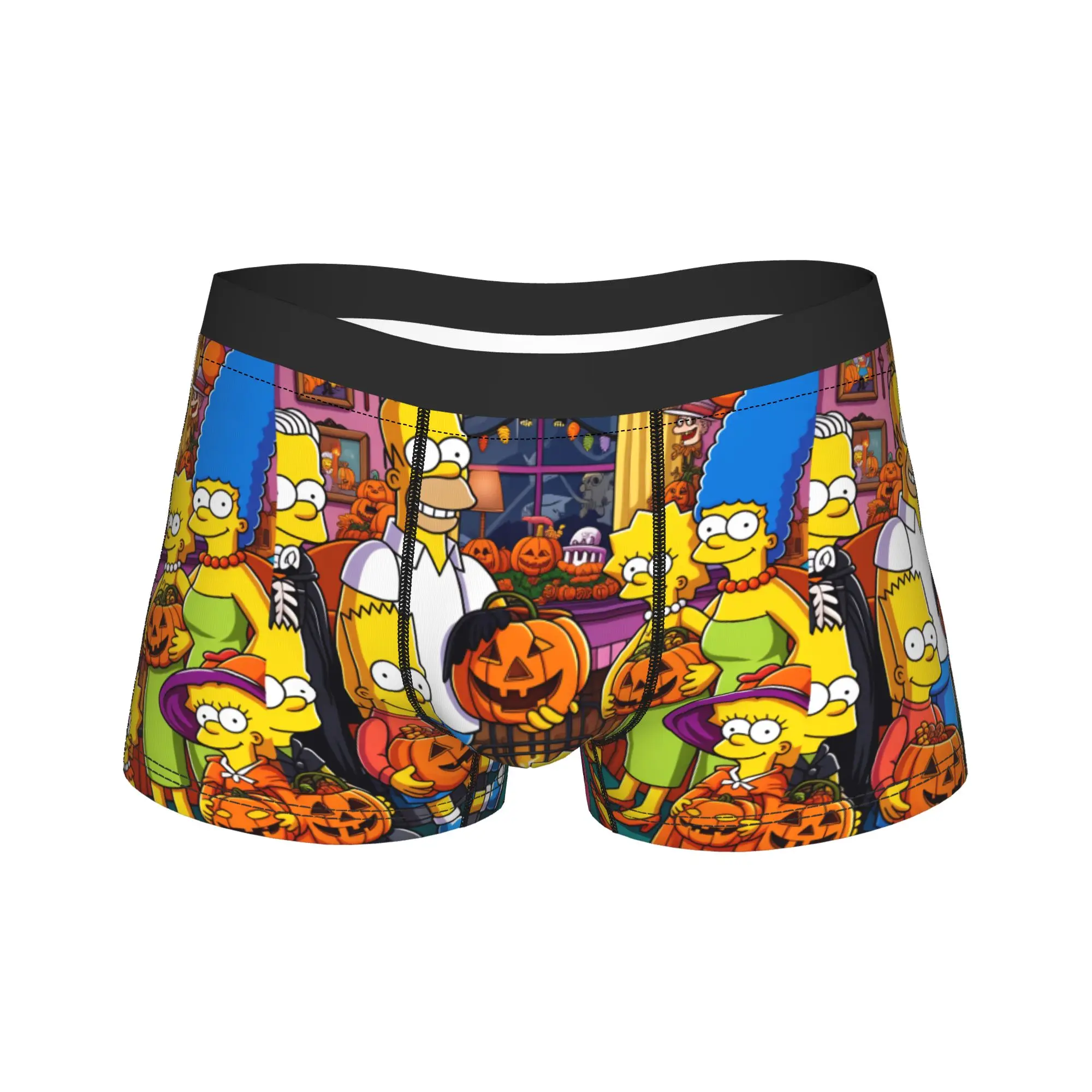 Funny S-Simpsons Family Pumpkin Halloween Party Shorts Briefs Underwear Trenky Sexy Soft Boxershorts Design Large Size Panties