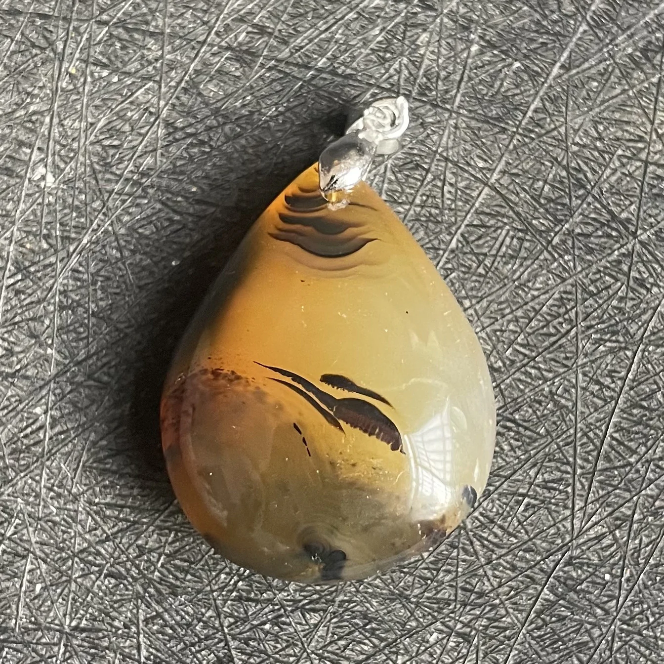 Natural Carnelian Crystal Pendant Moss Agate Jewelry Rock Decoration Rough Polished Quartz Stone Healing